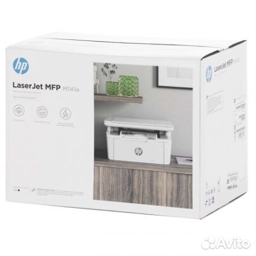 Мфу лазерное HP LaserJet MFP M141a, ч/б, A4, белый