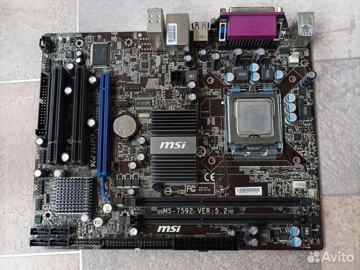 Материнская плата MSI с процессором intel