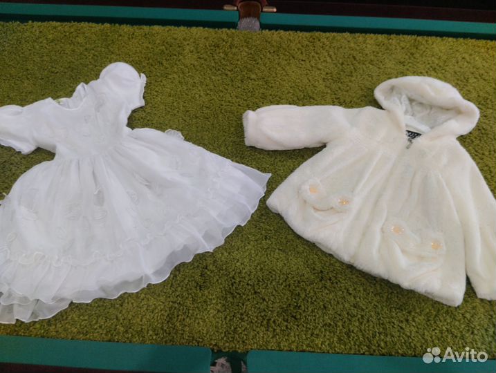 Платье110+ шубка