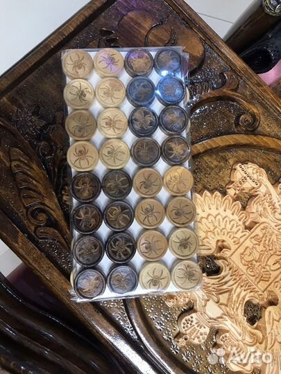 Шахматы нарды шашки 3в1 из дерева массив