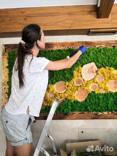 Панно из стабилизированного мха