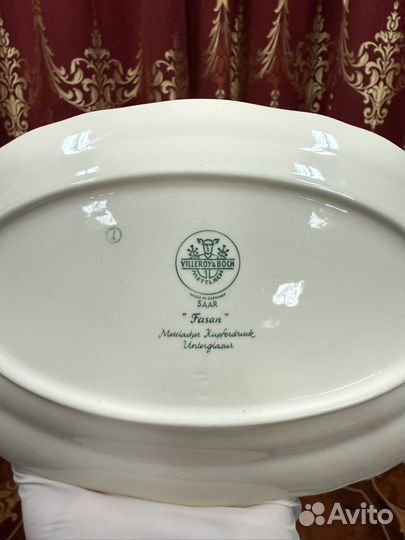 Блюдо villeroy boch fasan голубой