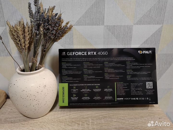 Видеокарта RTX4060 palit stormx 8GB