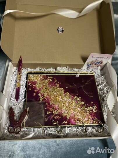 Блокнот ручной работы из эпоксидной смолы