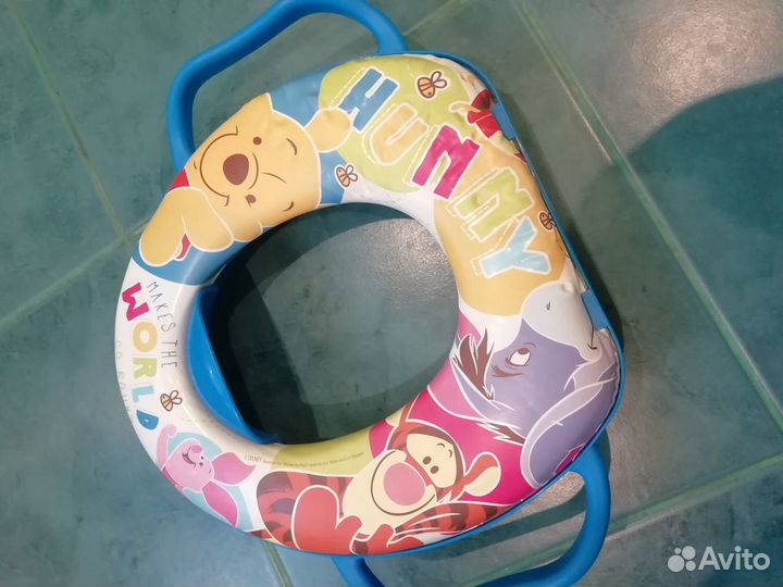 Мягкое сиденье-накладка на унитаз с ручками