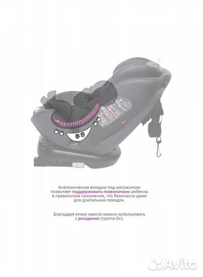 Детское автокресло с изофикс поворотное