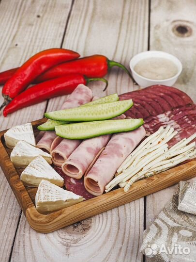 Тарелка деревянная для подачи, менажница, блюдо