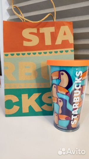 Стакан Starbucks с крышкой для холодных напитков