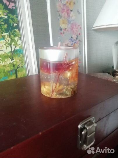 Подсвечник с сухоцветами