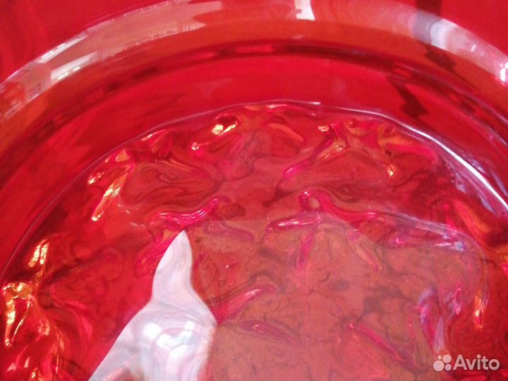 Ваза для цветов настольная, конфетница стеклянная