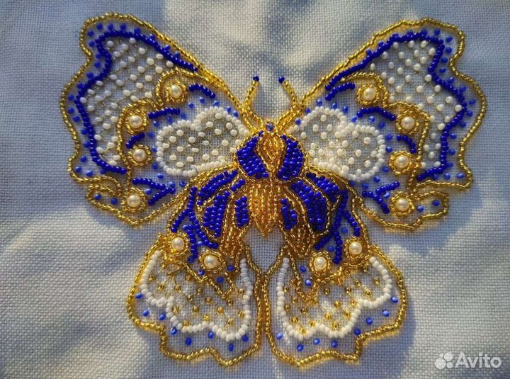 Остатки от набора для вышивания. Бабочка