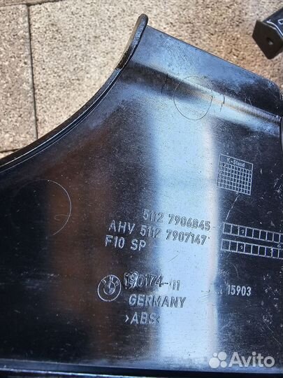 Диффузор на задний бампер М пакет bmw f10 535i