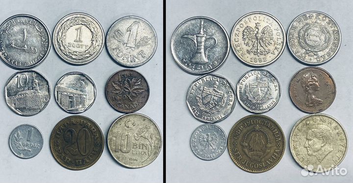 Лоты монет мира и медаль