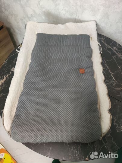 Зимний конверт в коляску на овчине