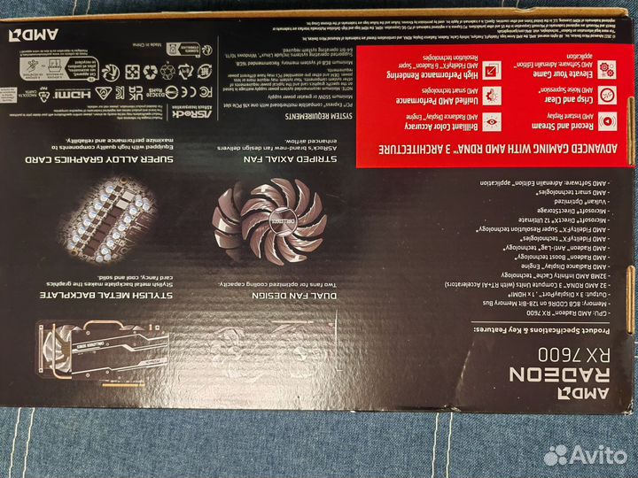 Видеокарта AMD radeon RX 7600 8GB