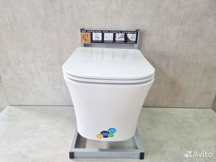 Унитаз подвесной безободковый