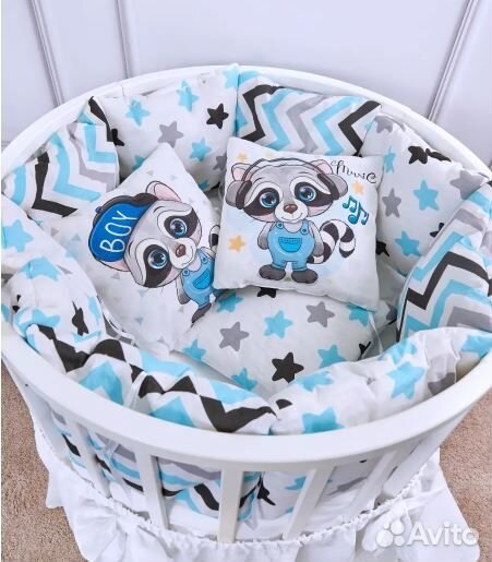 Новые Бортики в детскую кроватку 12 шт (5 видов)