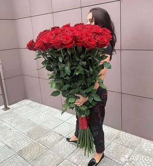 Розы Метровые 100 см доставка Москва