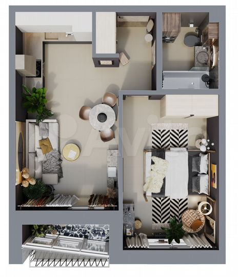 1-к. квартира, 42,1 м², 12/18 эт.