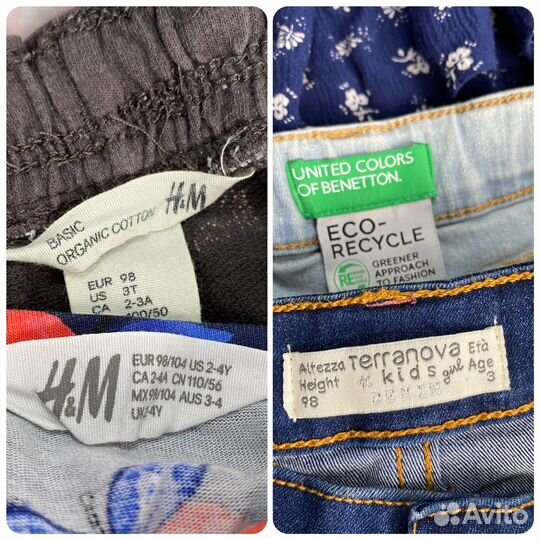 Вещи летние для девочки 98