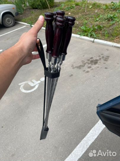 Набор шампуров 6шт, в переносном чехле