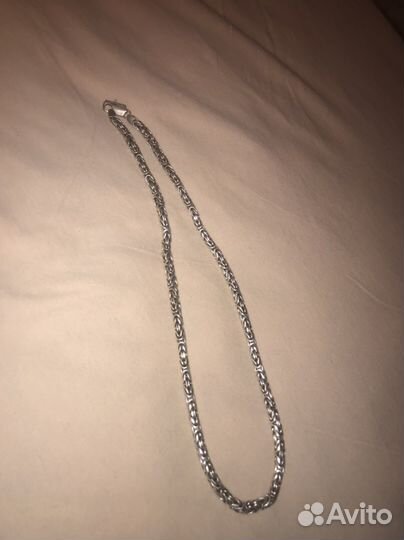 Серебряная цепь, лисий хвост, 65см, 125 грамм