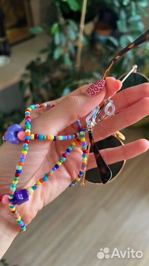 Держатель для очков чокер из бисера