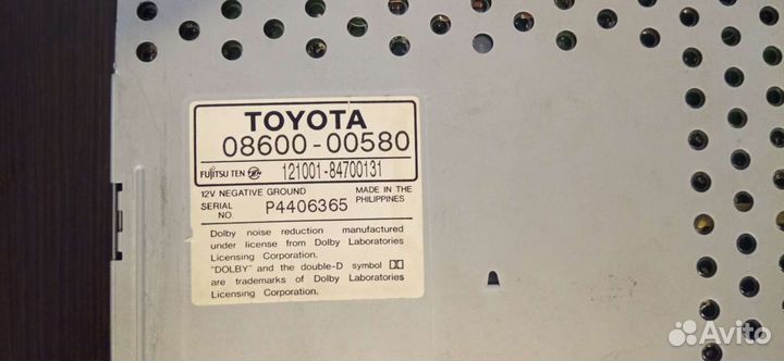 Кассетная автомагнитола Toyota/Fujitsu ten