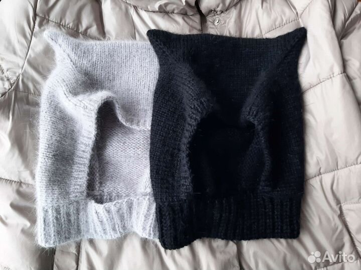 Шапка с ушками, котошапка, котошлем