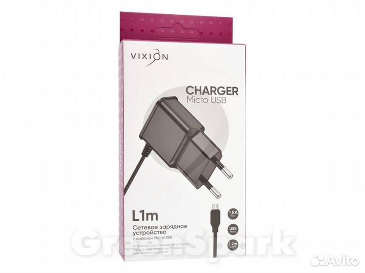 Сзу vixion L1m 1.8A micro USB черный