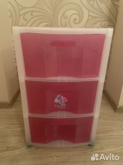 Тумбочка с 3-мя ящиками, детская