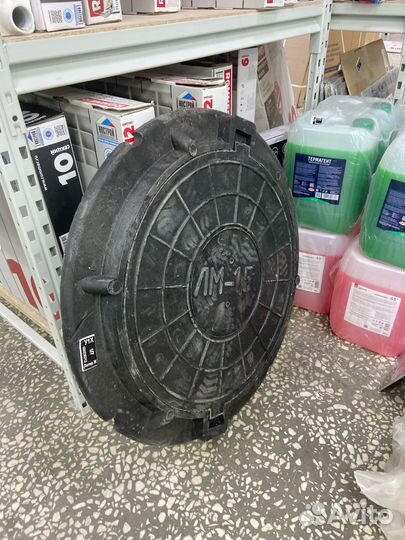 Люк круглый колодец полимер-песчаный