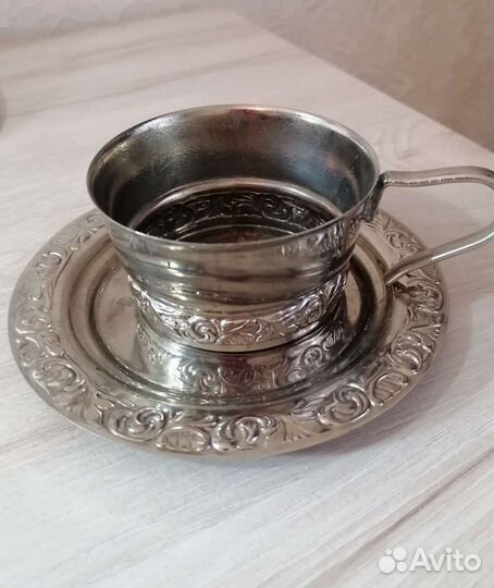 Подстаканник с блюдцем,ссср