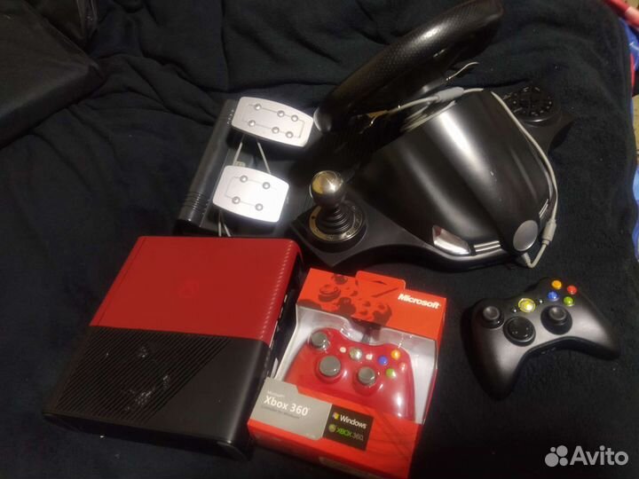 Xbox360 прошитая,500gb, 2дж, руль со скоростью пер