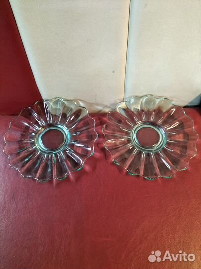 Салатники, конфетницы и блюдца цветное стекло СССР