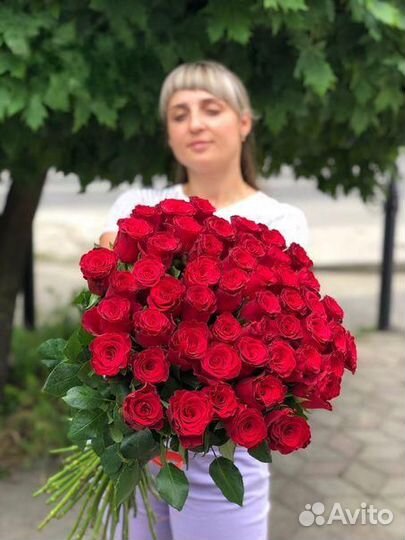 Розы одноголовые, заказать букет цветы