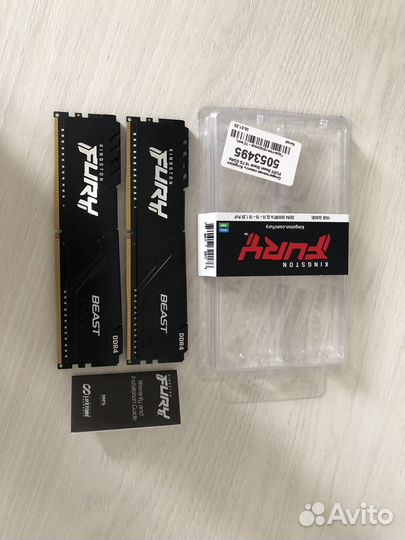 Оперативная память DDR4 Kingston HyperX Fury 16gb