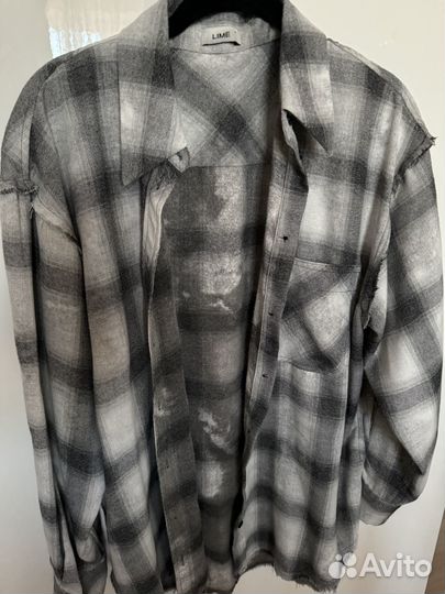 Рубашка в клетку lime