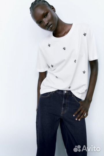 Футболка zara M, L 48,50,52,54 большой размер