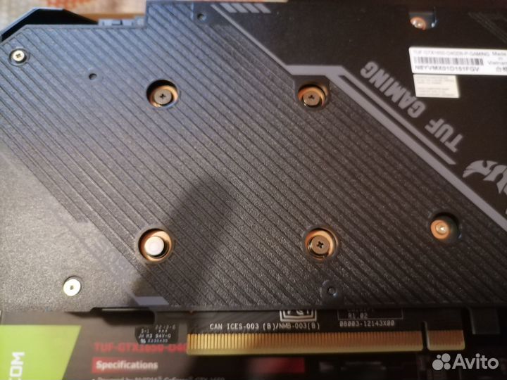 Видеокарта asus GeForce GTX 1650 TUF Gaming OC