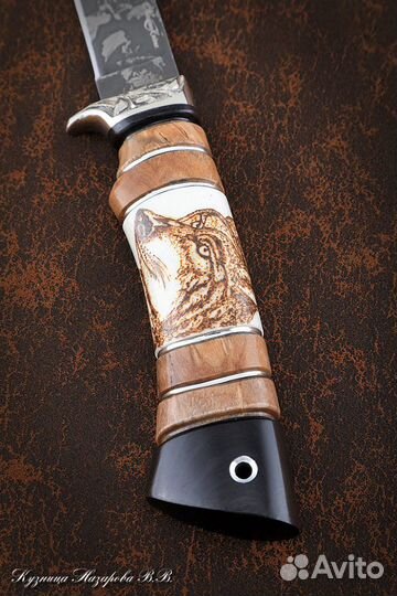 Нож Кардинал D2 карельская береза рог лося