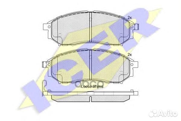 Колодки торм. диск. пер. Murano 3.5 181876 Icer