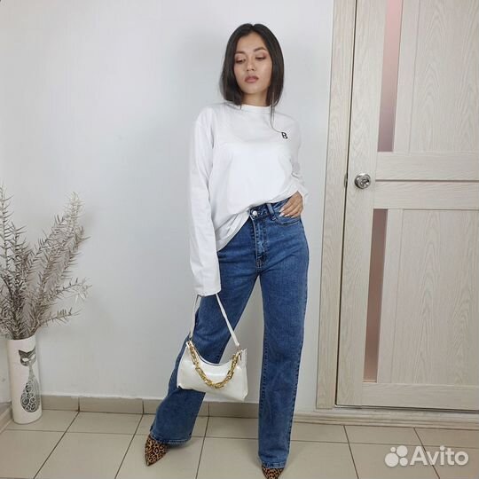 Джинсы трубы denim