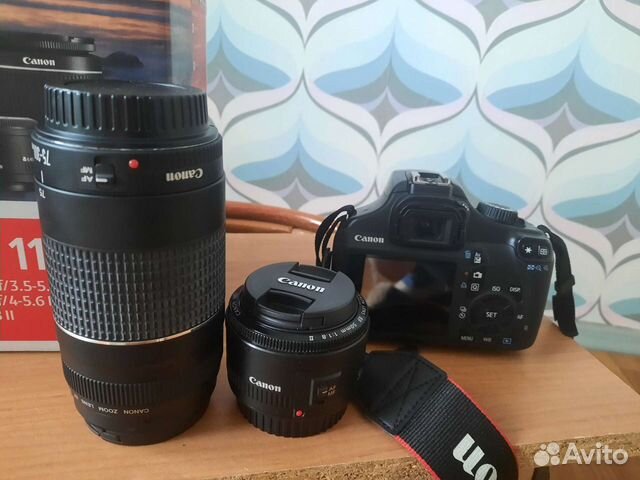 Зеркальный фотоаппарат canon EOS 1100d с оптикой