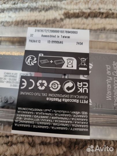 Планка оперативной памяти Kingston Fury 16gb ddr4