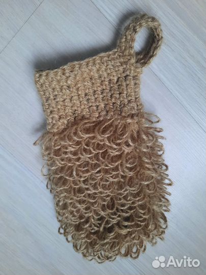 Массажная Мочалка ручной работы из джута