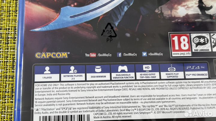 Devil may cry 5 ps4 новый диск
