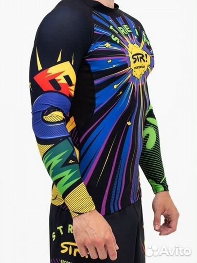 Лонгслив рашгард для спорта мужской