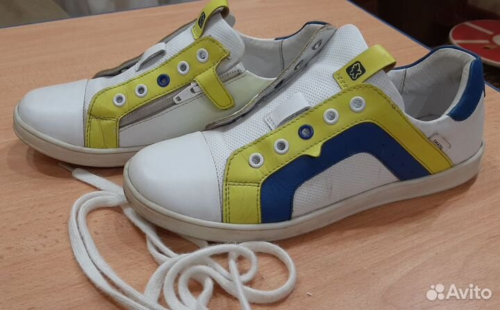 Кеды детские кожаные р.36