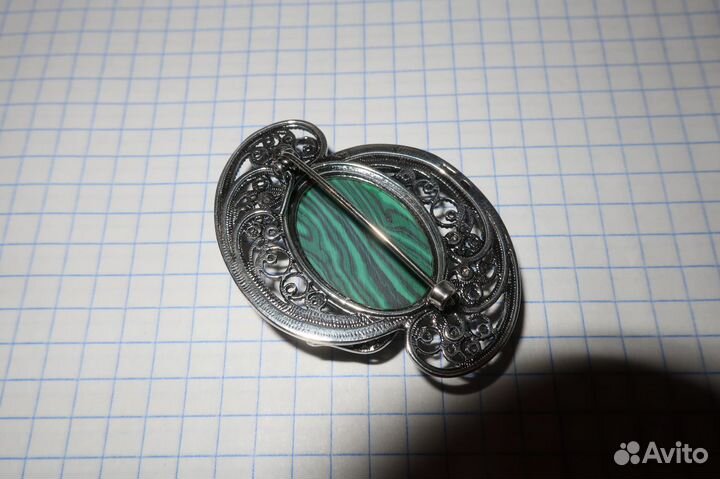 Красивая Серебряная брошь 925 пробы